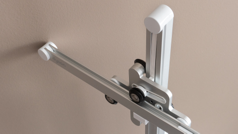 Placing the Lightcycle close to a wall dramatically limits how far its arm can be moved.